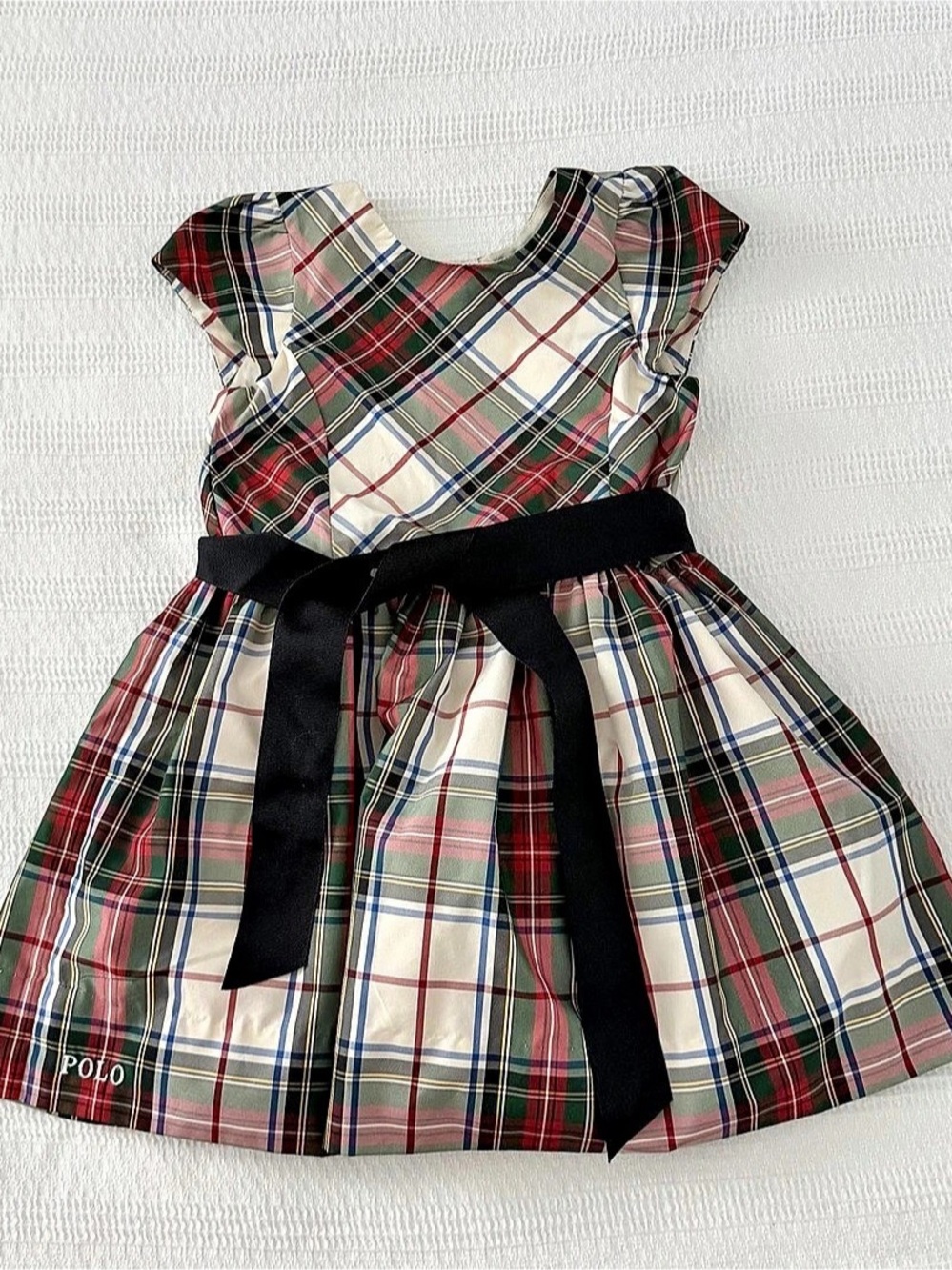 Polo Ralph Lauren Christmas Dress Plaid Taffeta Dress Girls 3